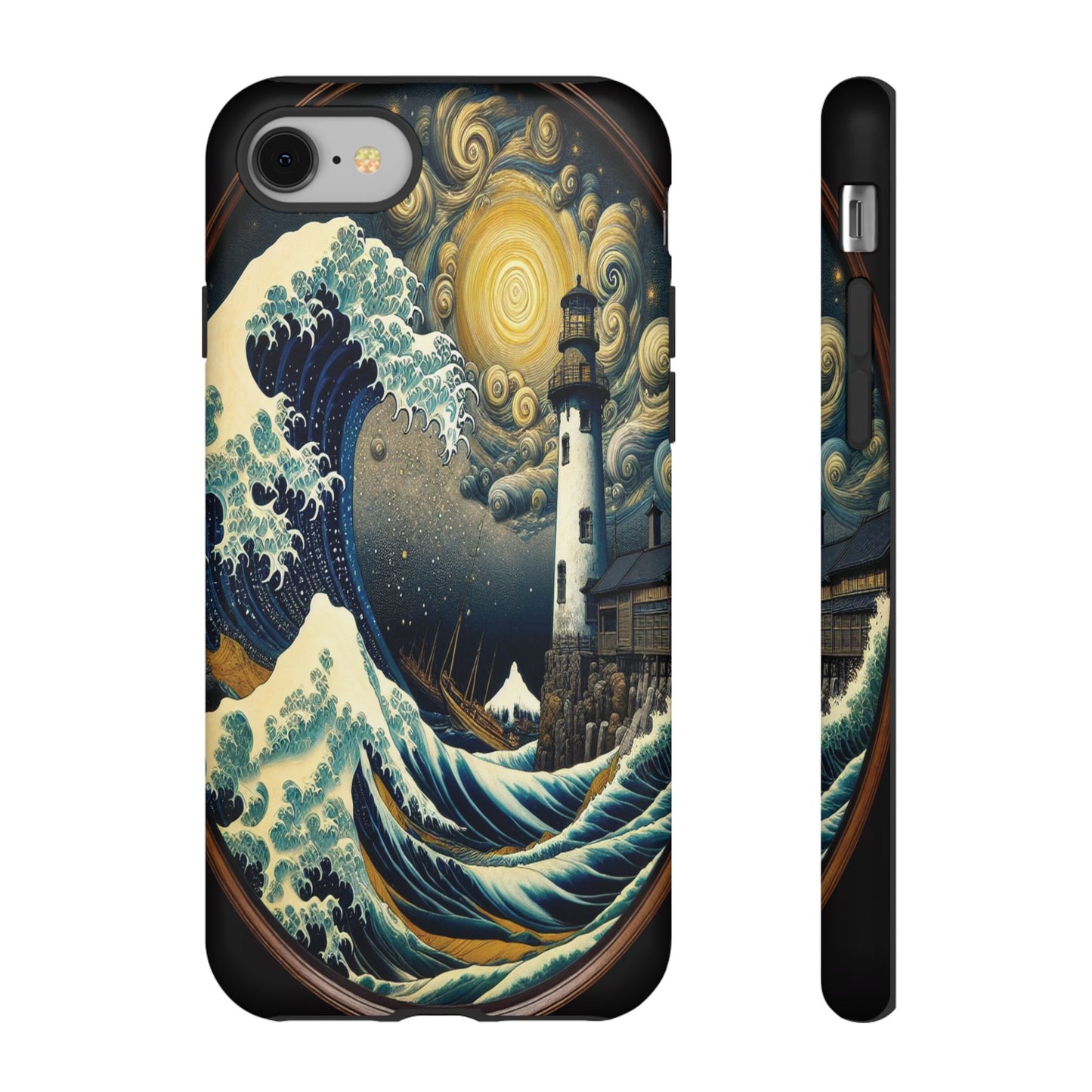 Protective Lighthouse Amidst Celestial Waves Iphone Case Compatible With Iphone 16 15 14 - Phone Cover