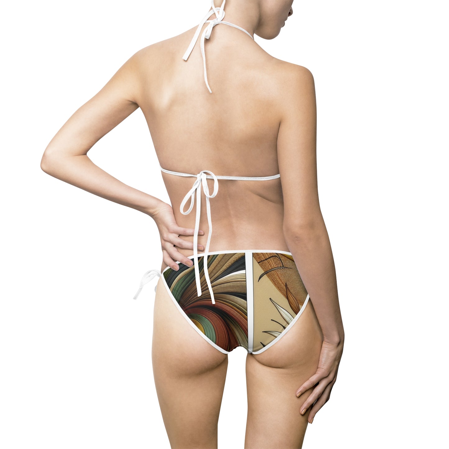 Women's Woven Nature Diptych Bikini Swimsuit