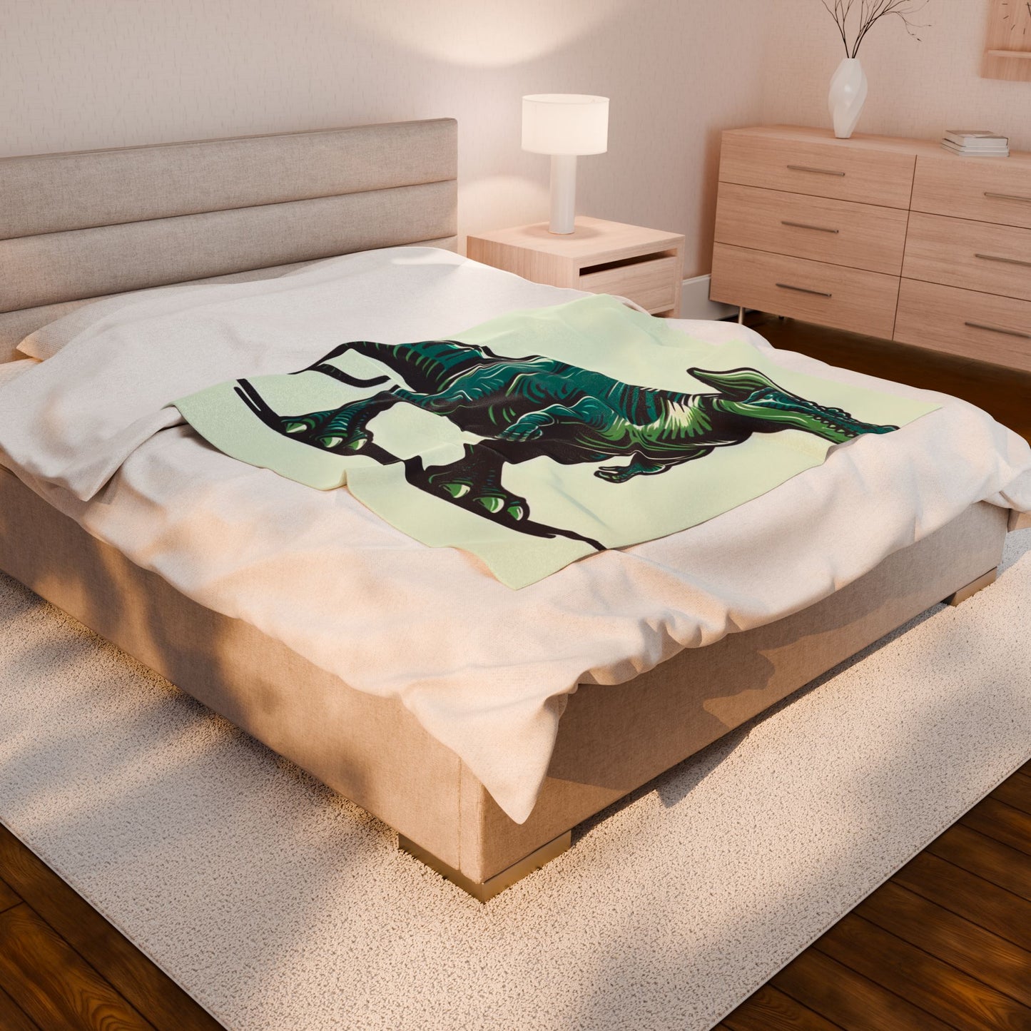 Prehistoric Stride- Plush Blanket
