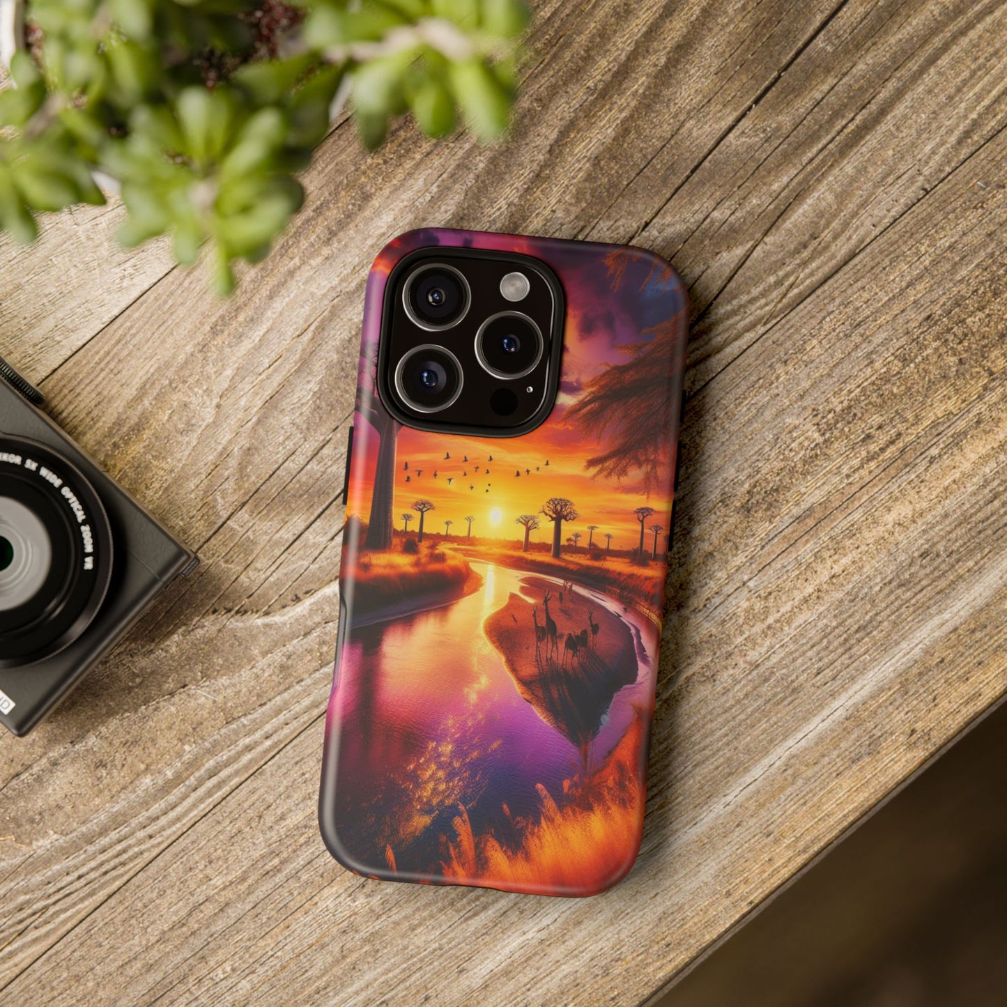 Journey Through Radiant Savannah - Phone Case