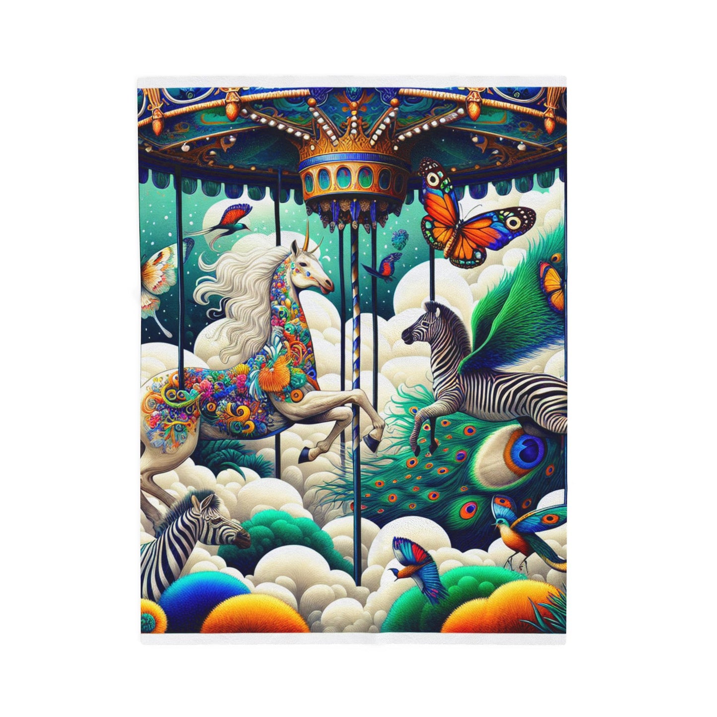 Carousel of Dreams - Plush Blanket