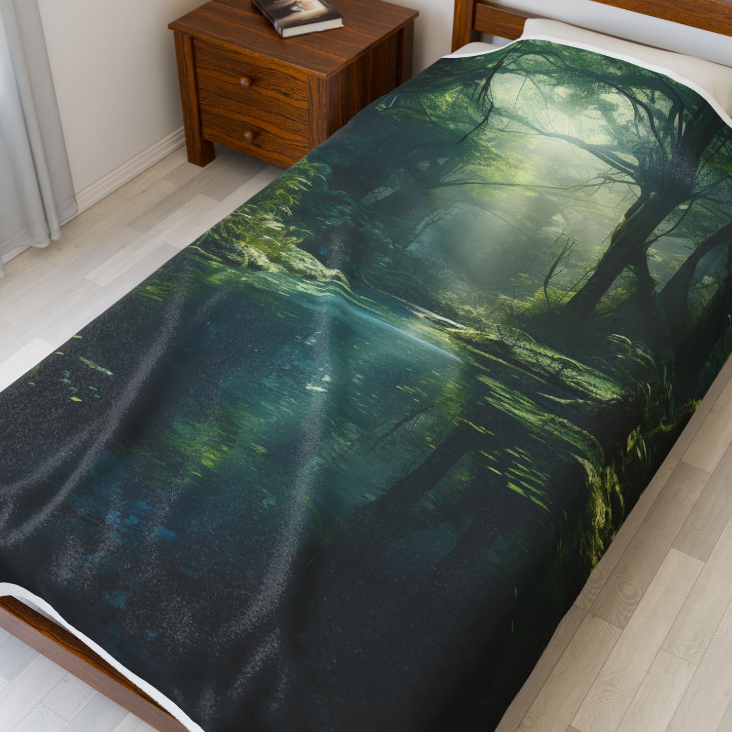 Forest Whisperings at Dawn- Plush Blanket