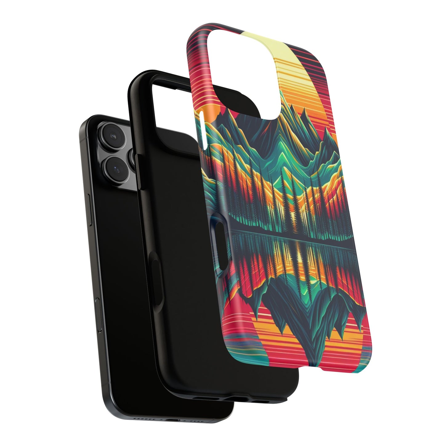 Custom ProtectiveRadiant Peaks MirrorIphone Case Compatible With Iphone 16 15 14 - Phone Cover