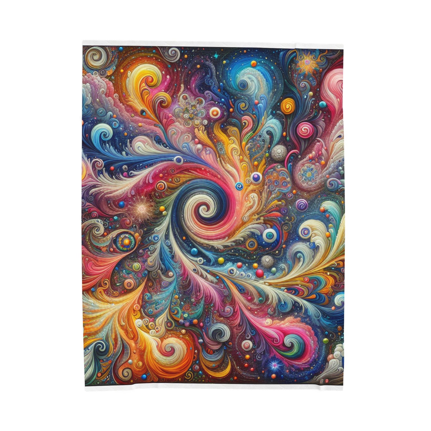 Galactic Swirls Unleashed - Plush Blanket