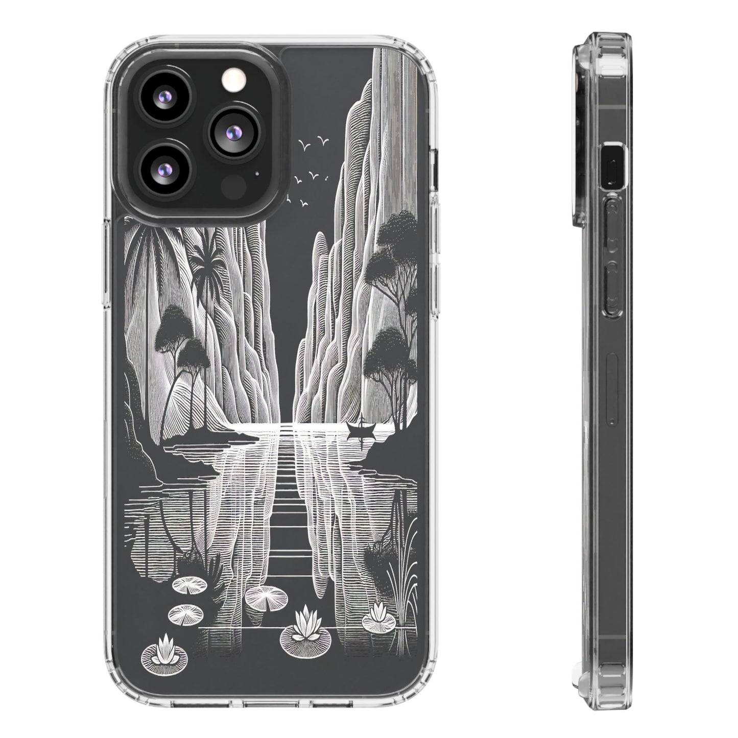 Transparent Journey Through the Cliffs Iphone Case Compatible With Iphone 16 15 14 - Clear Phone Cover