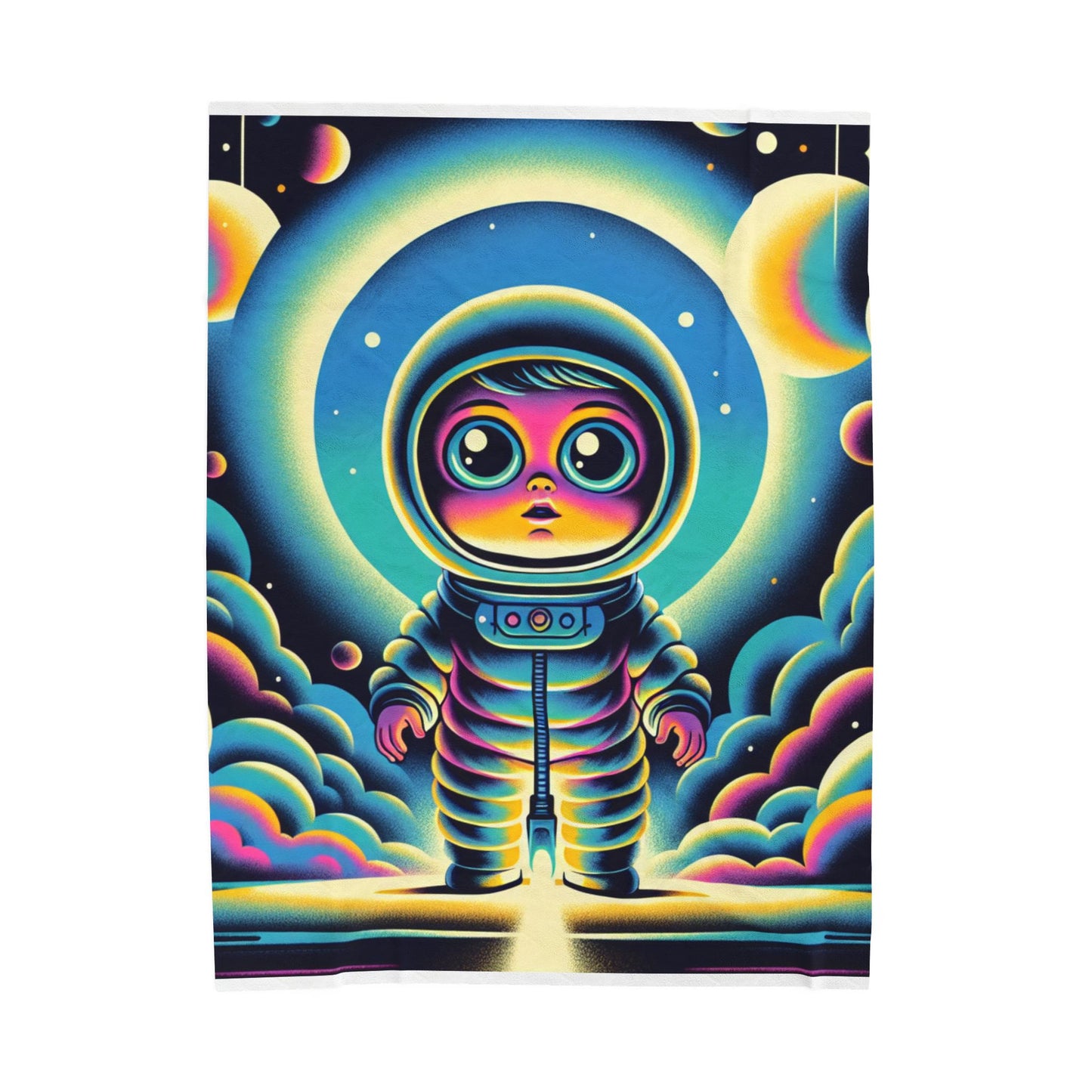 Cosmic Explorer in Orbit - Plush Blanket