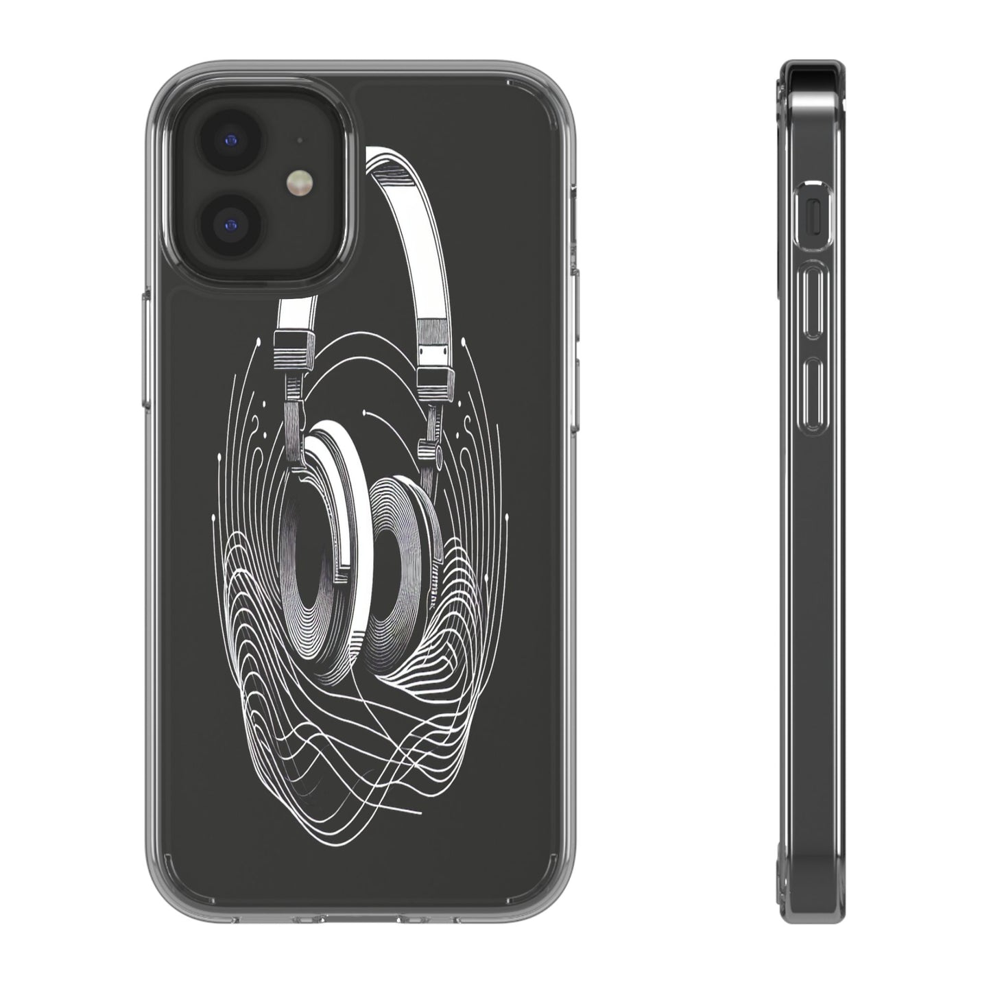 Transparent Sound Waves Unleashed Iphone Case Compatible With Iphone 16 15 14 - Clear Phone Cover