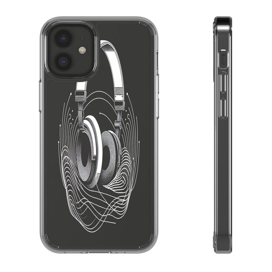 Transparent Sound Waves Unleashed Iphone Case Compatible With Iphone 16 15 14 - Clear Phone Cover