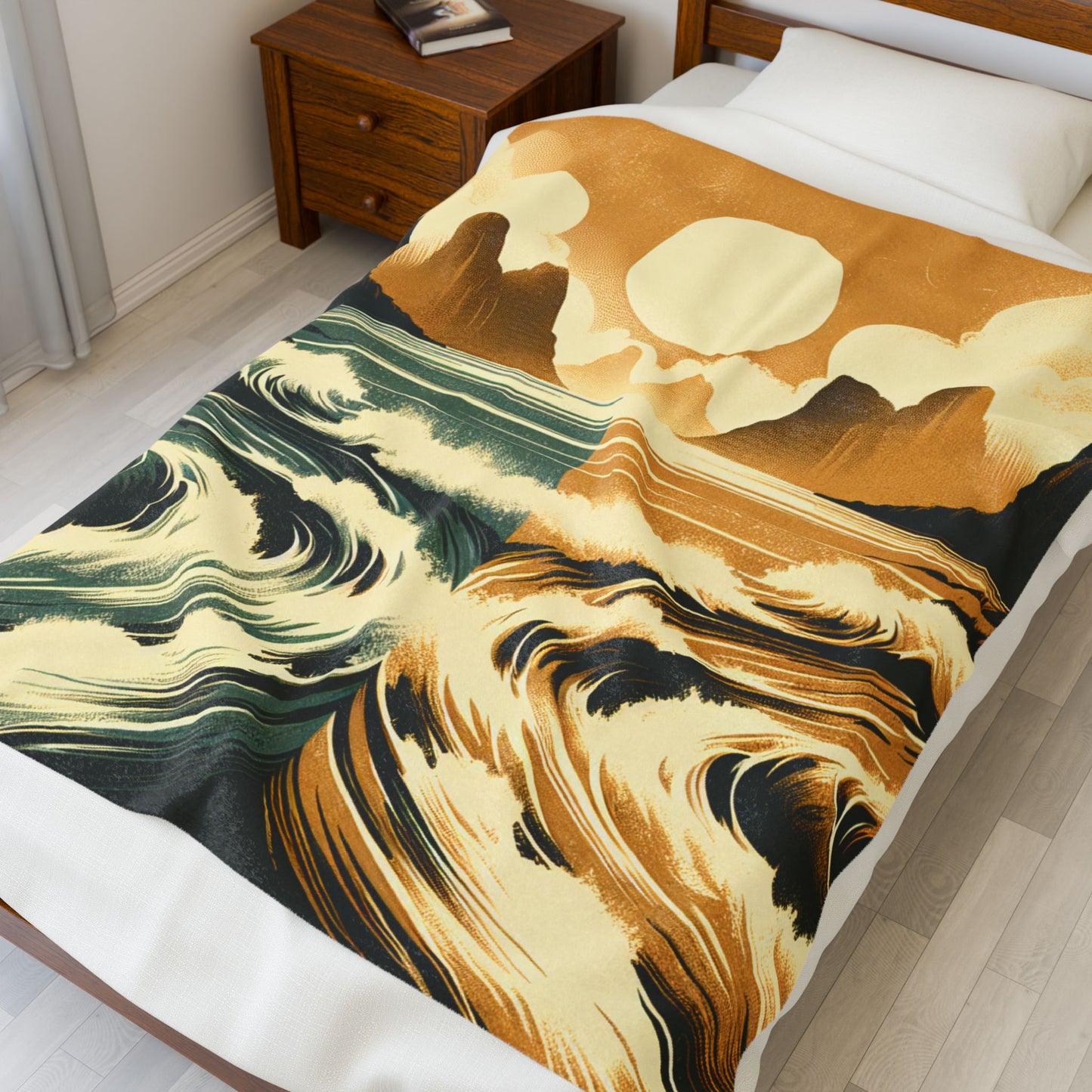 Rippling Tranquility at Dawn - Plush Blanket