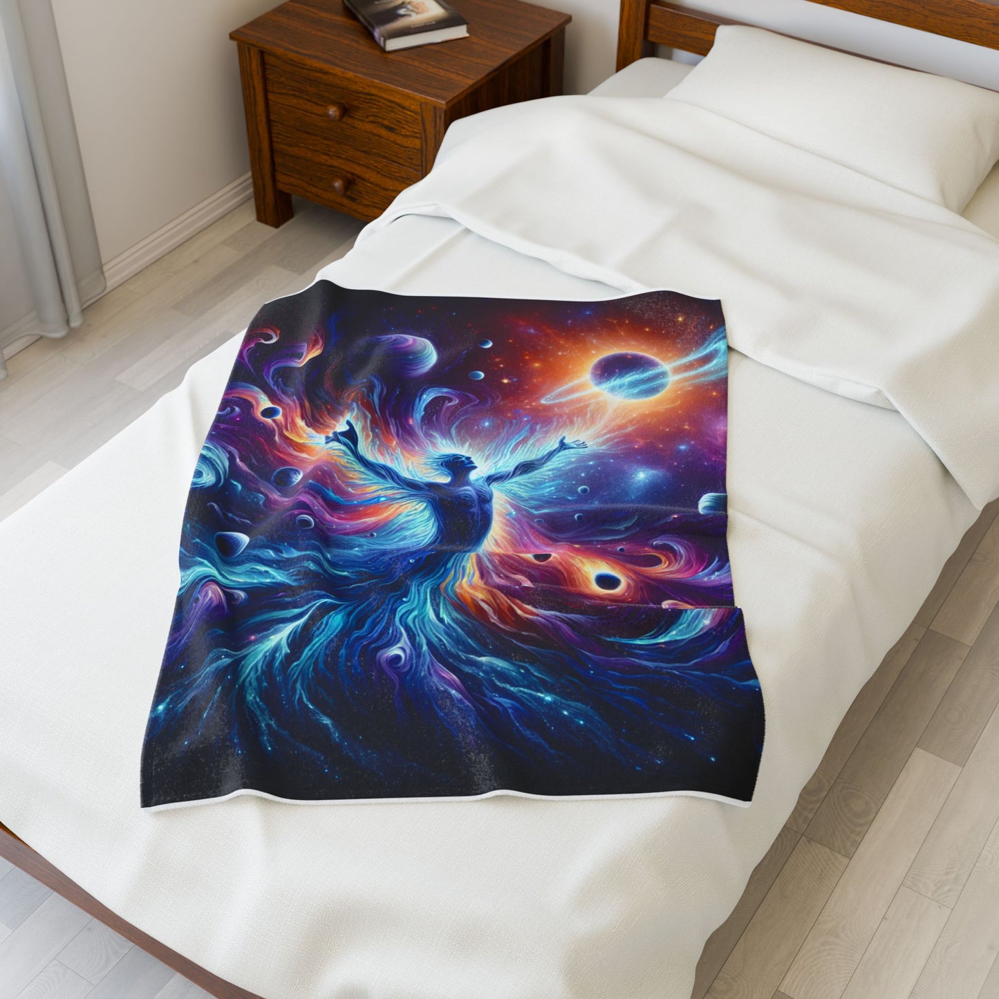 Majestic Cosmos Unleashed - Plush Blanket