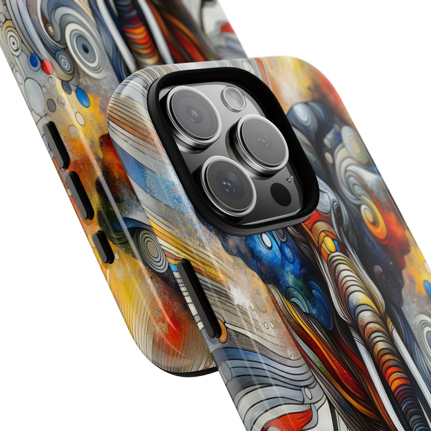 Protective Elephant in Swirling Colors Iphone Case Compatible With Iphone 16 15 14 - Phone Cover