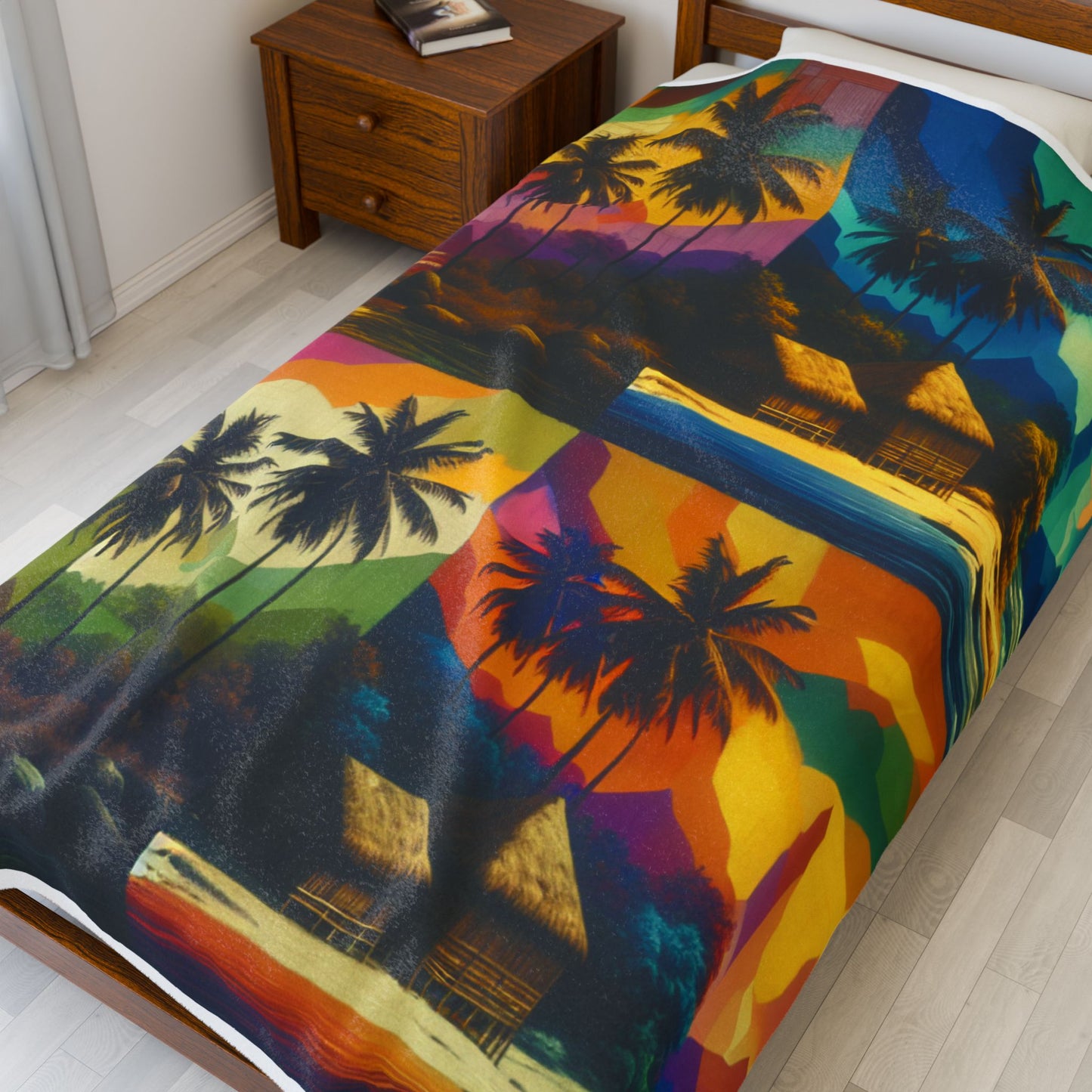 Island Hues in Quadruplicate- Plush Blanket