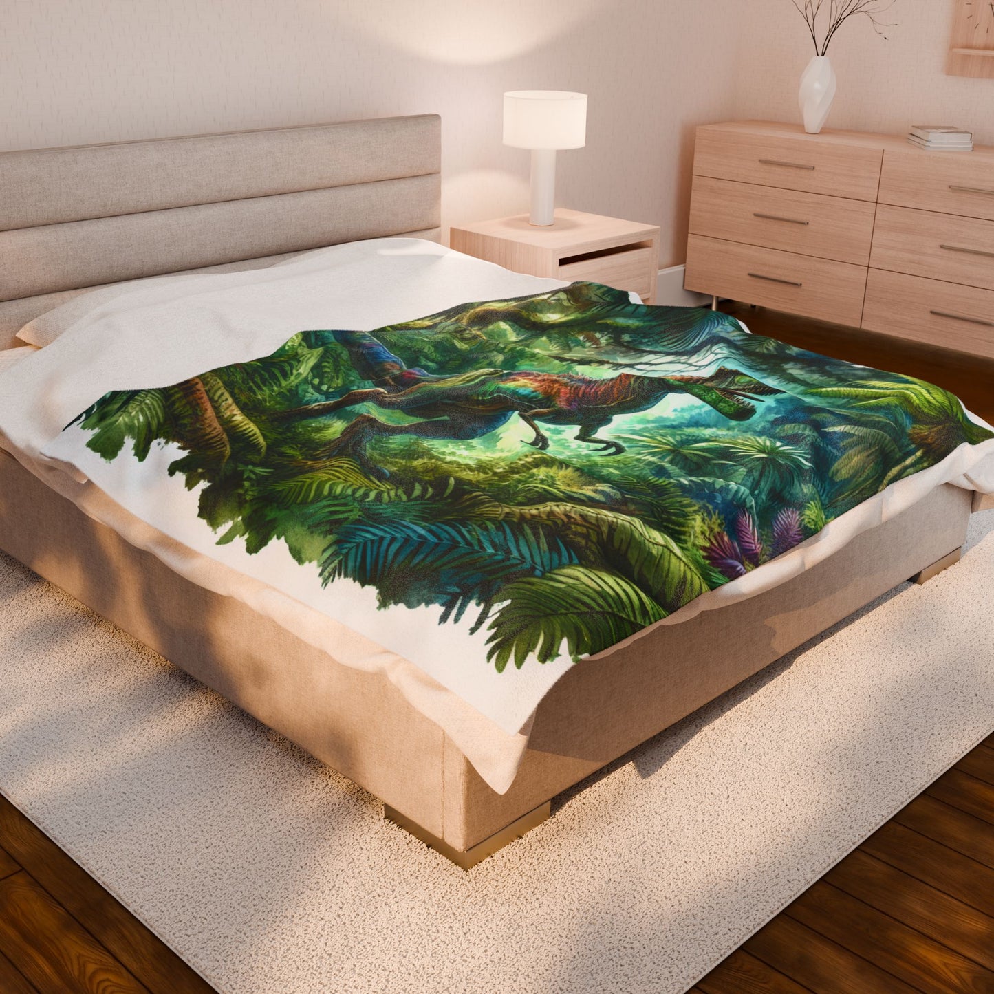 Roar of the Ancient Forest - Plush Blanket