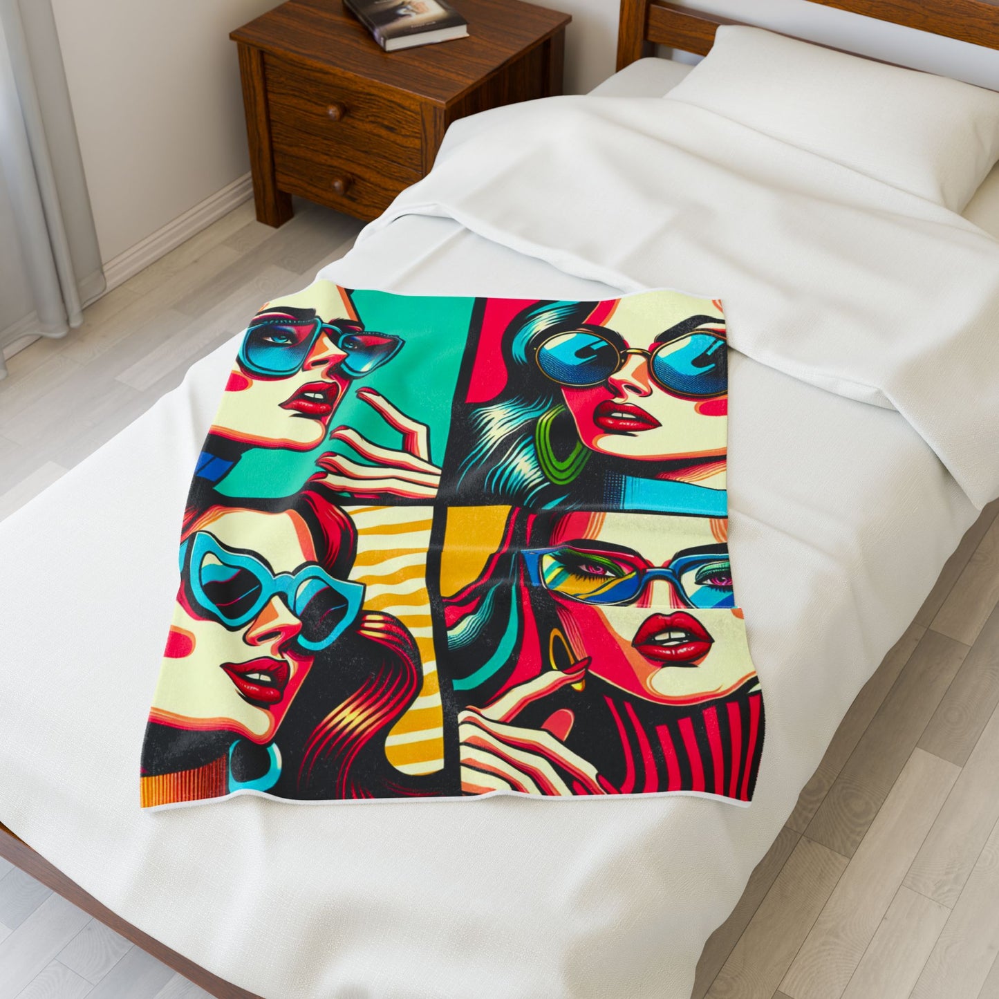 Retro Glamour Panels- Plush Blanket