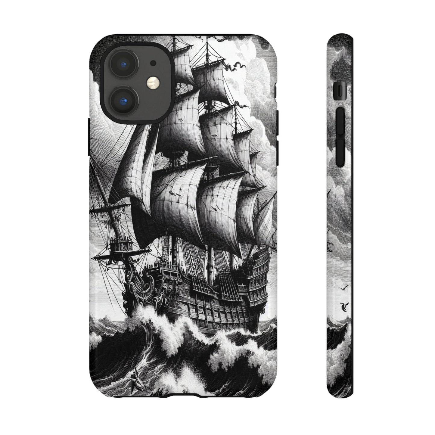 Custom ProtectiveSailing Through the TempestIphone Case Compatible With Iphone 16 15 14 - Phone Cover