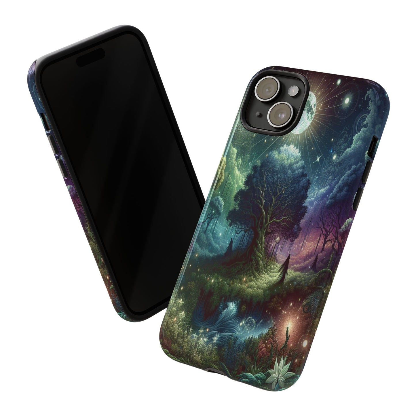 Luminous Forest Nightscape - Phone Case