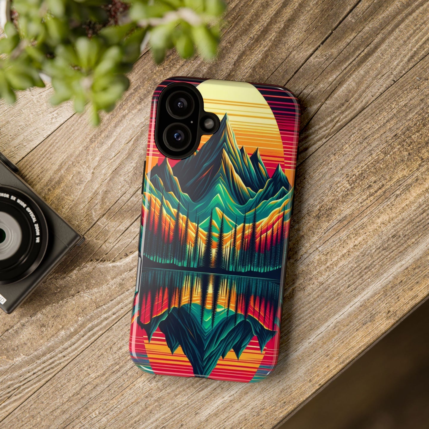 Custom ProtectiveRadiant Peaks MirrorIphone Case Compatible With Iphone 16 15 14 - Phone Cover