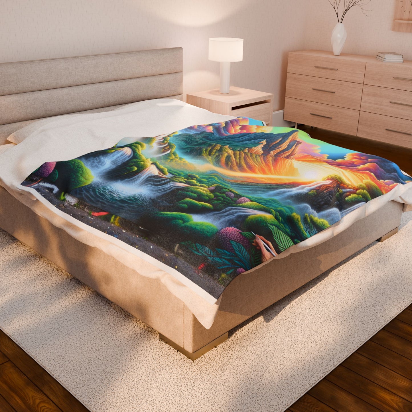 Cascading Wonders - Plush Blanket