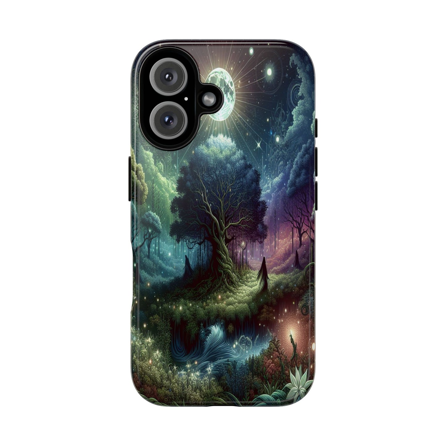 Luminous Forest Nightscape - Phone Case