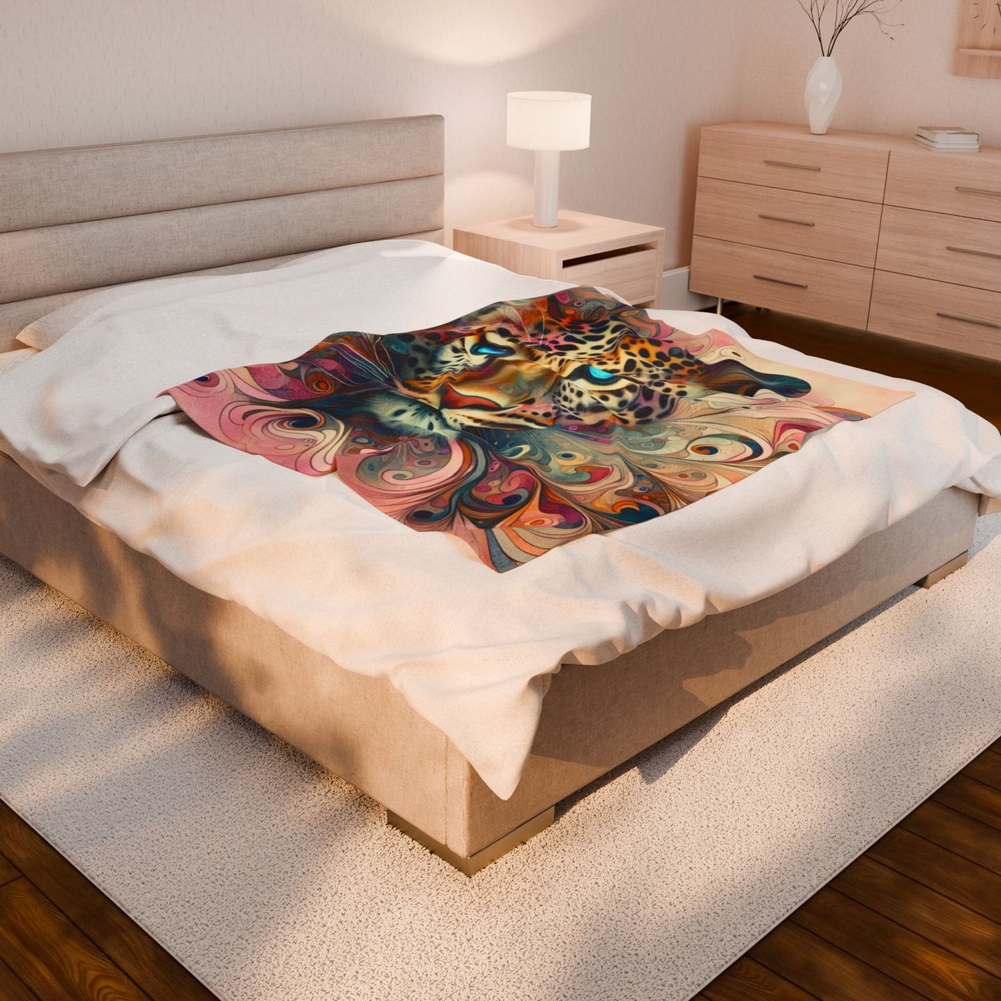 Leopard's Enigma - Plush Blanket