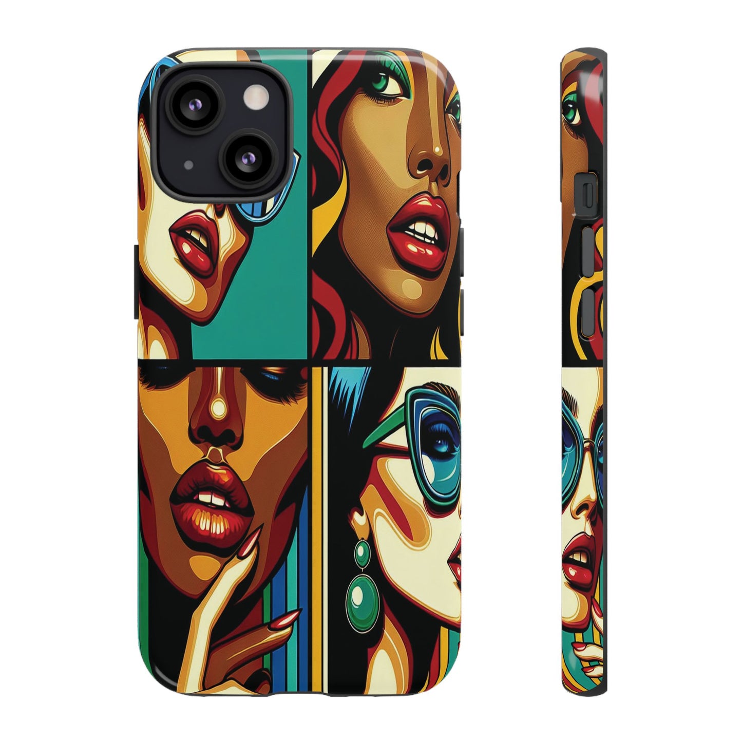 Protective Pop Art Expressions Iphone Case Compatible With Iphone 16 15 14 - Iphone Cover