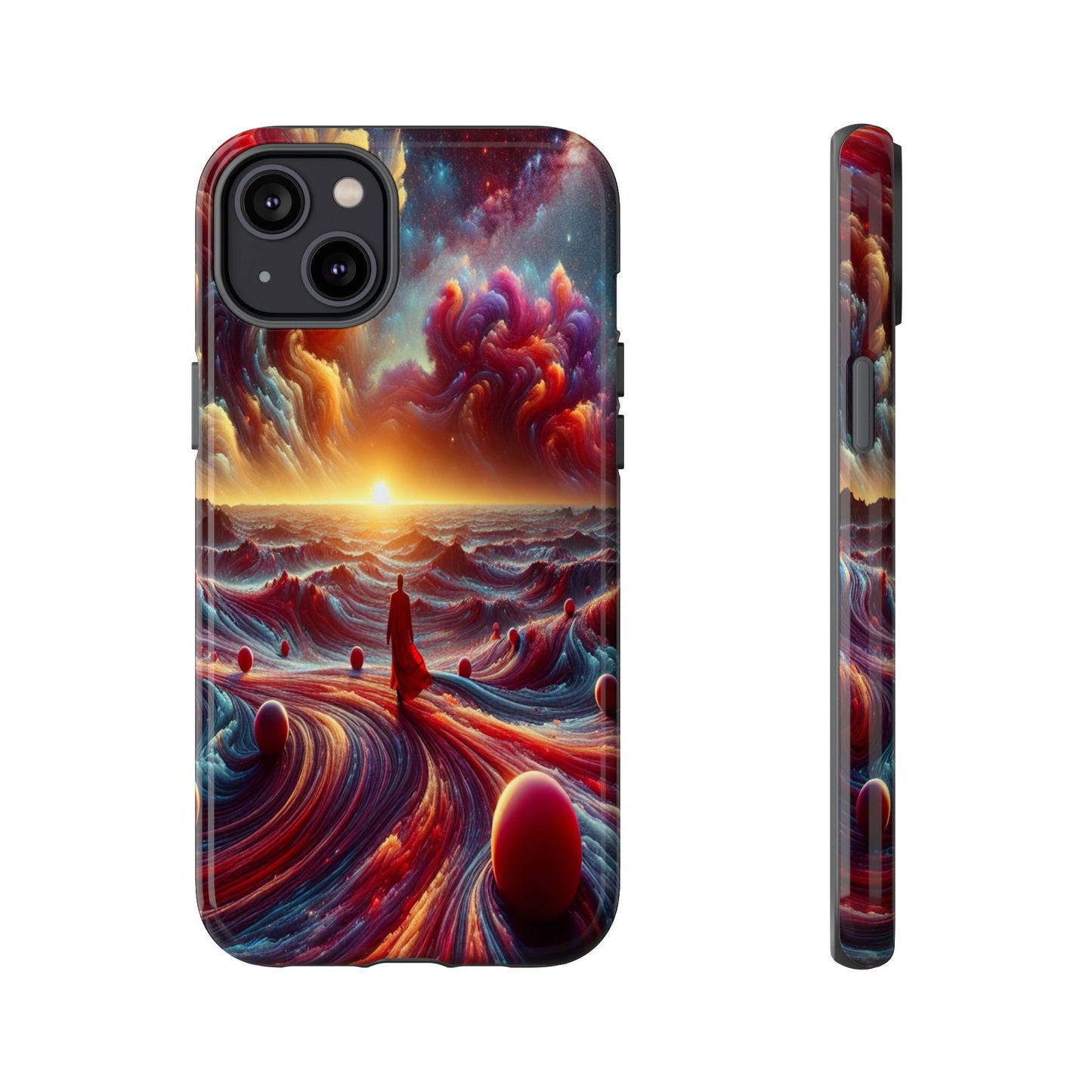 Journey Through Celestial Waves - Phone Case