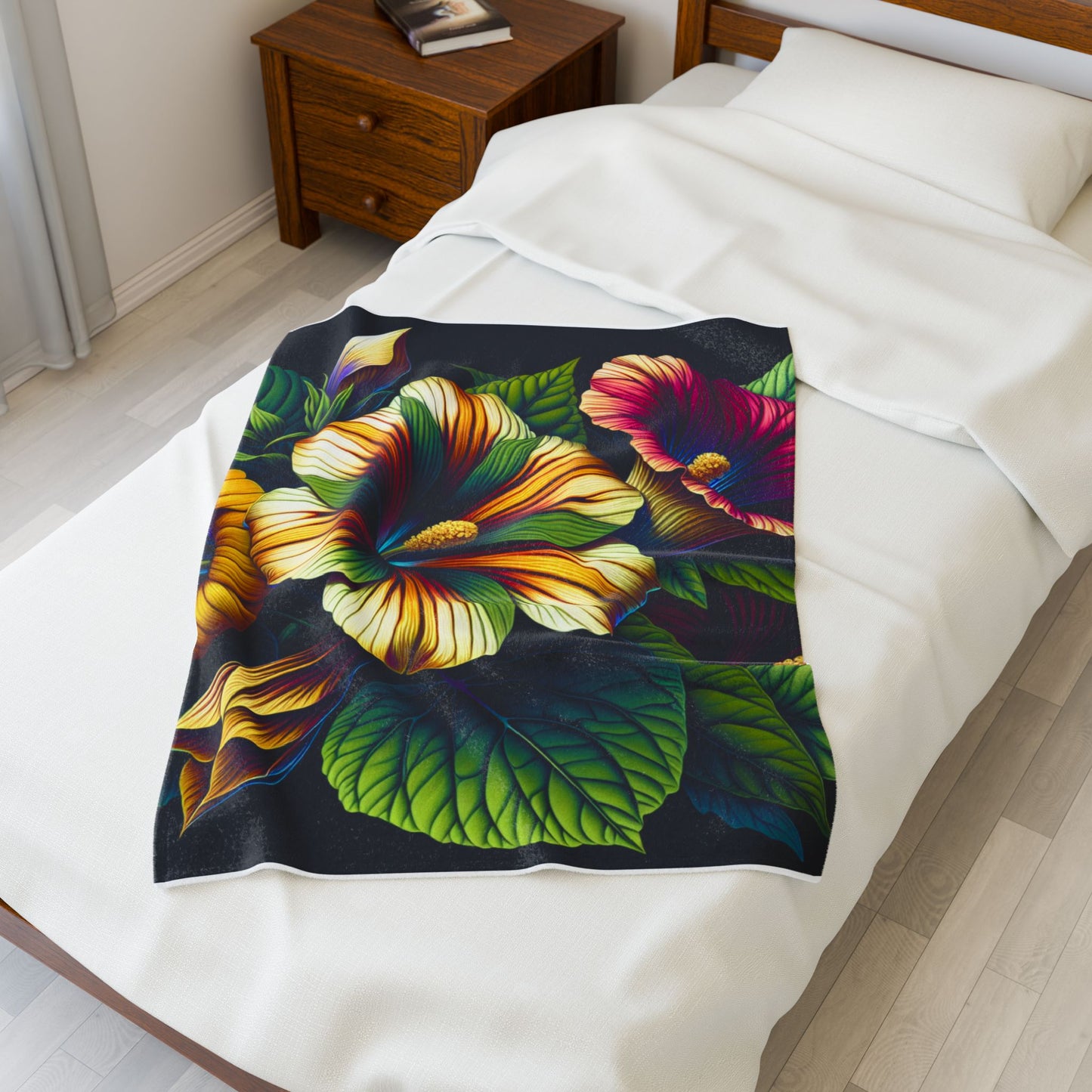 Vivid Petal Infusion- Plush Blanket