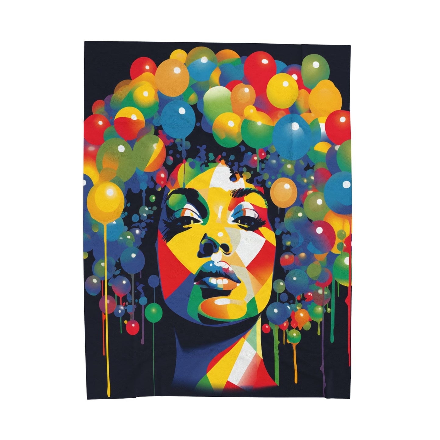 Colorful Mind Cascade- Plush Blanket