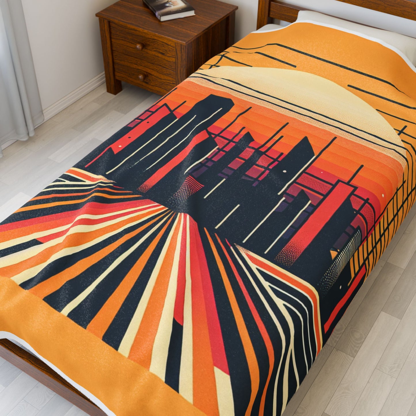 City Lines at Dawn - Plush Blanket