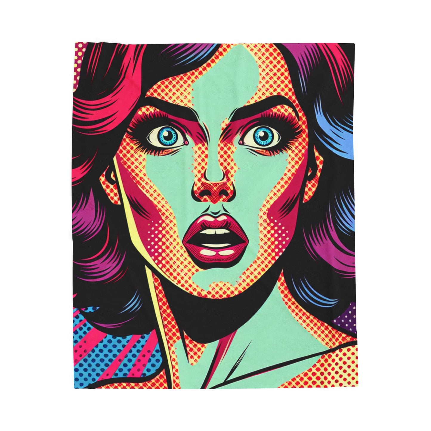 Retro Pop Expression - Plush Blanket