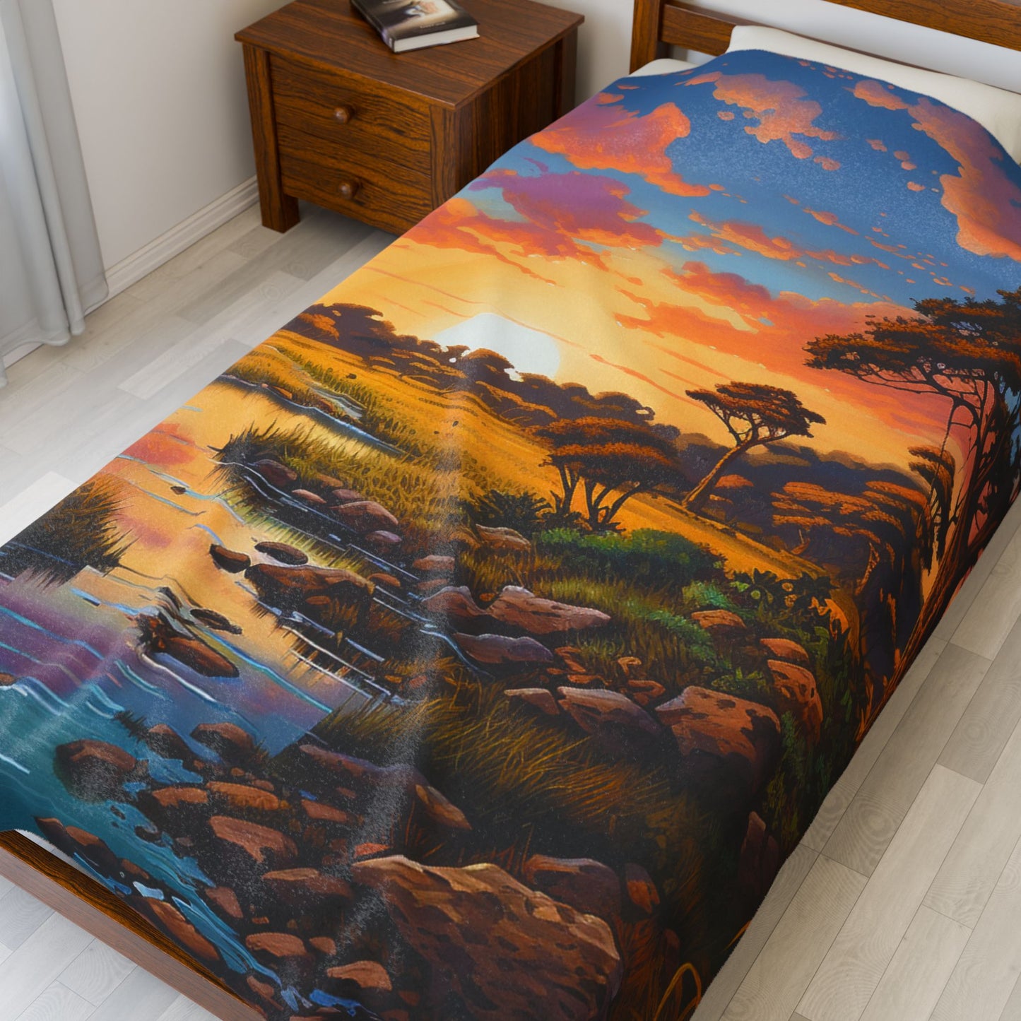 Savanna Sunset Serenity- Plush Blanket