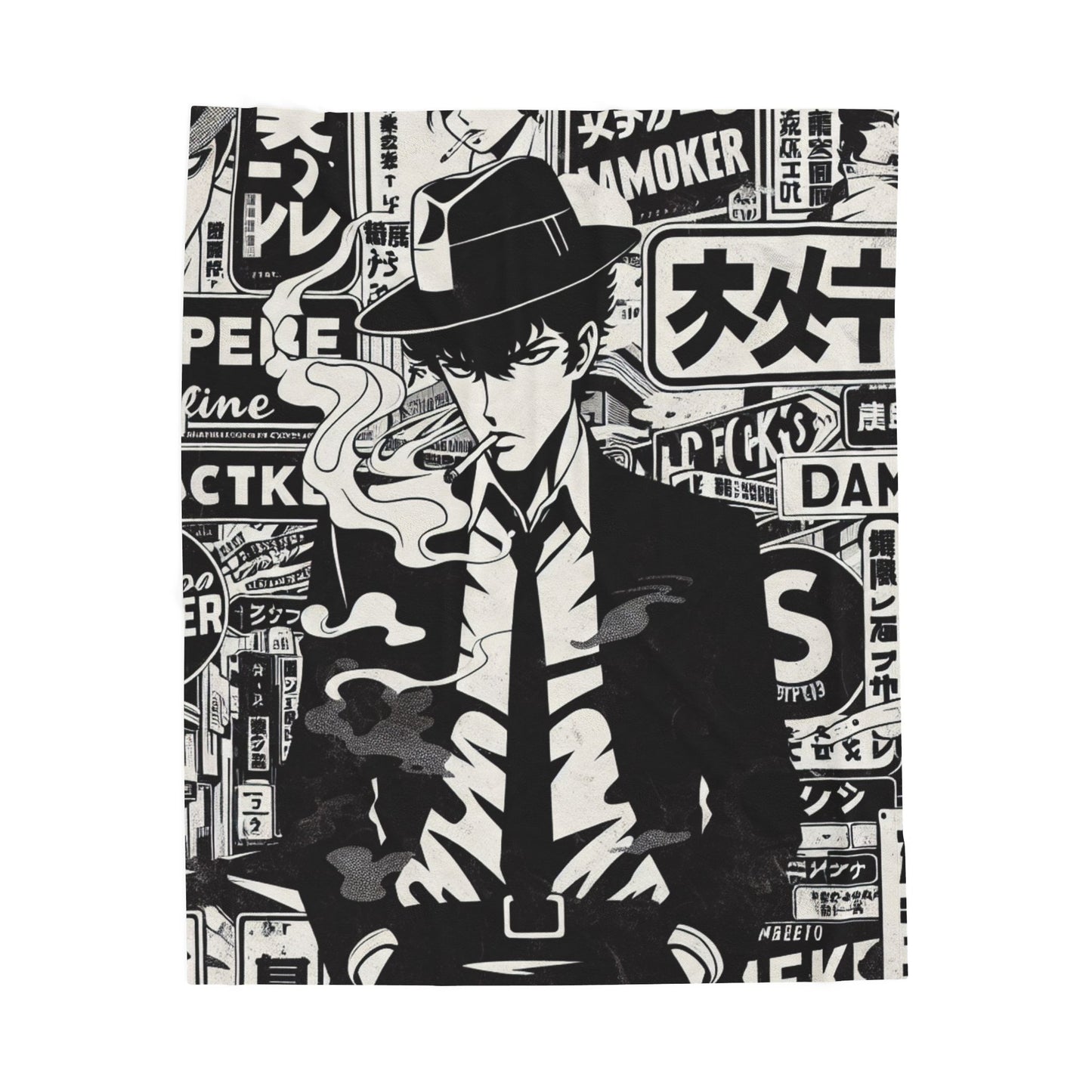 Detective Noir in the City - Plush Blanket