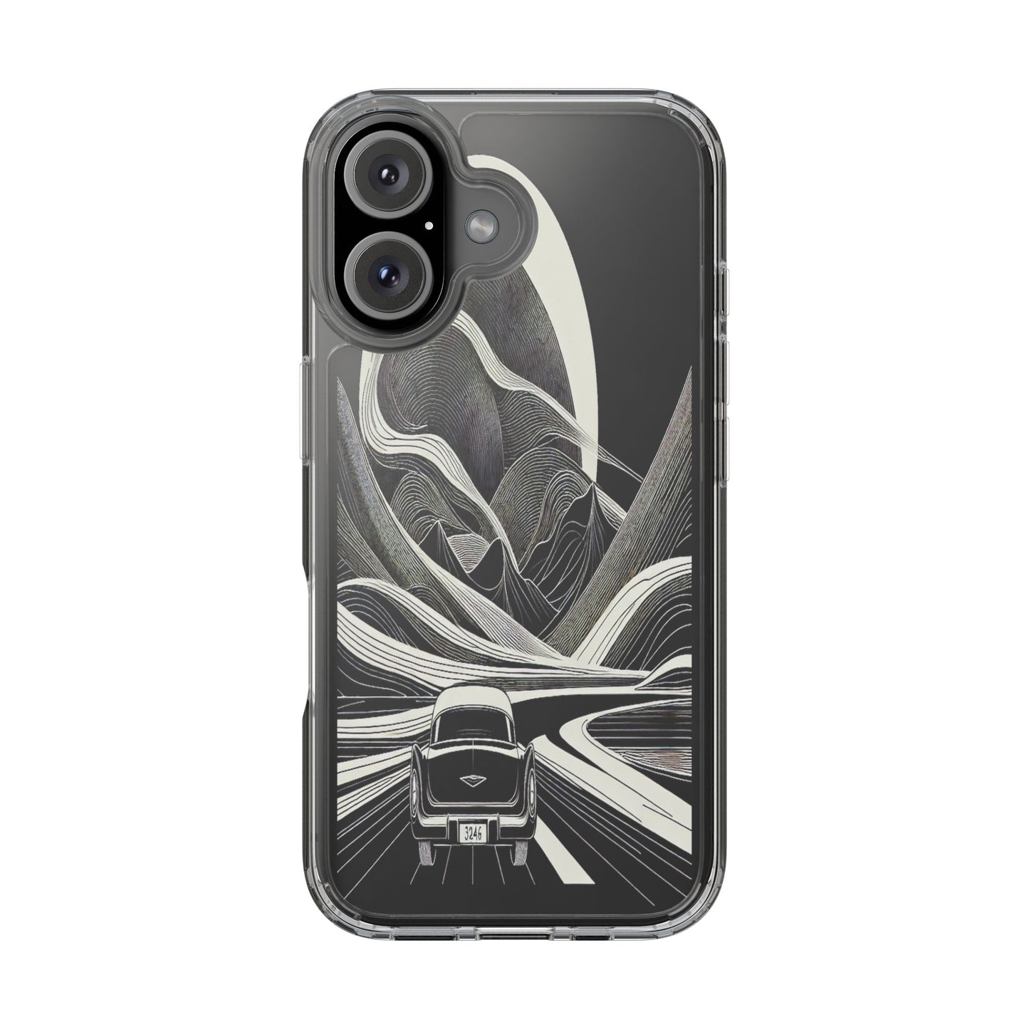Journey Through the Curves - Clear Phone Case