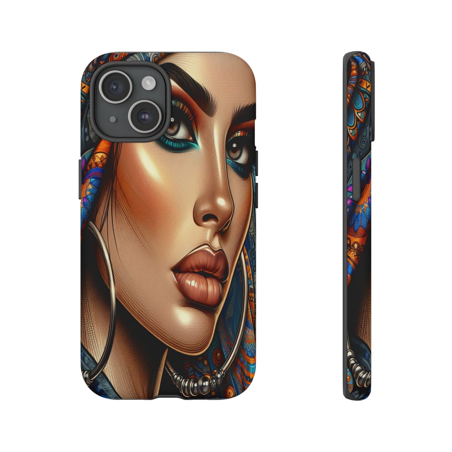Protective Mystical Portrait in Patterns Iphone Case Compatible With Iphone 16 15 14 - Phone Cover