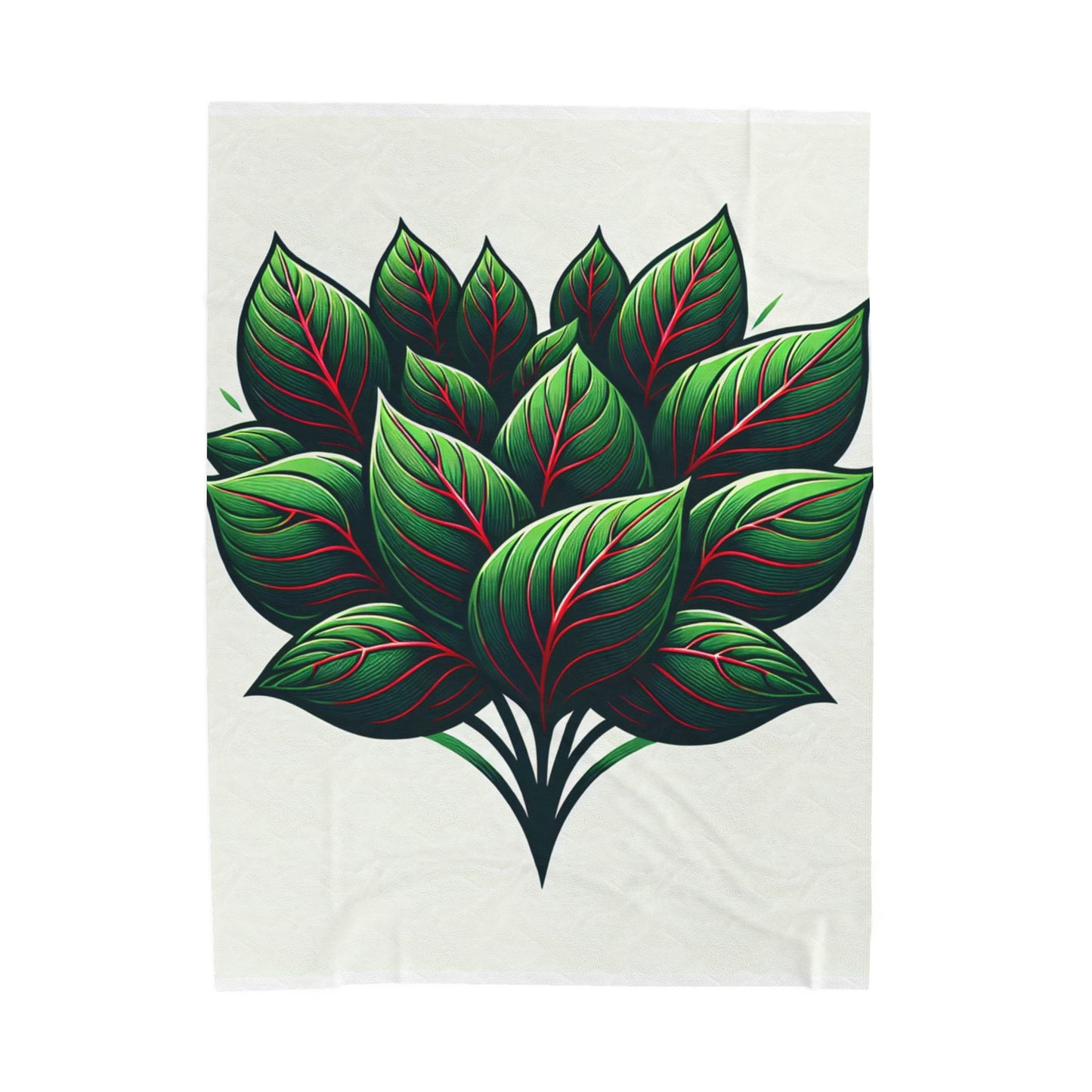 Verdant Leaves Ensemble - Plush Blanket