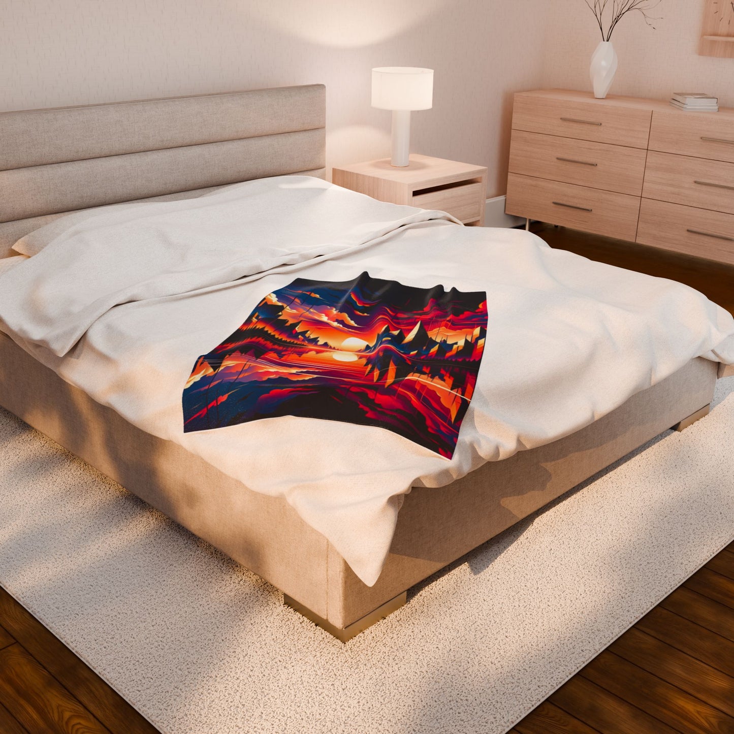Radiance of the Painted Peaks - Plush Blanket