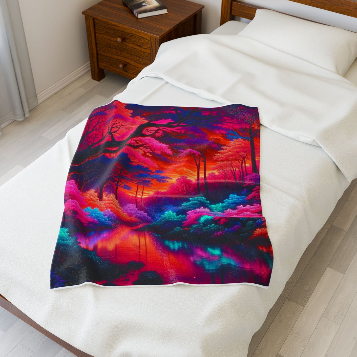 Nature's Radiance Unleashed - Plush Blanket