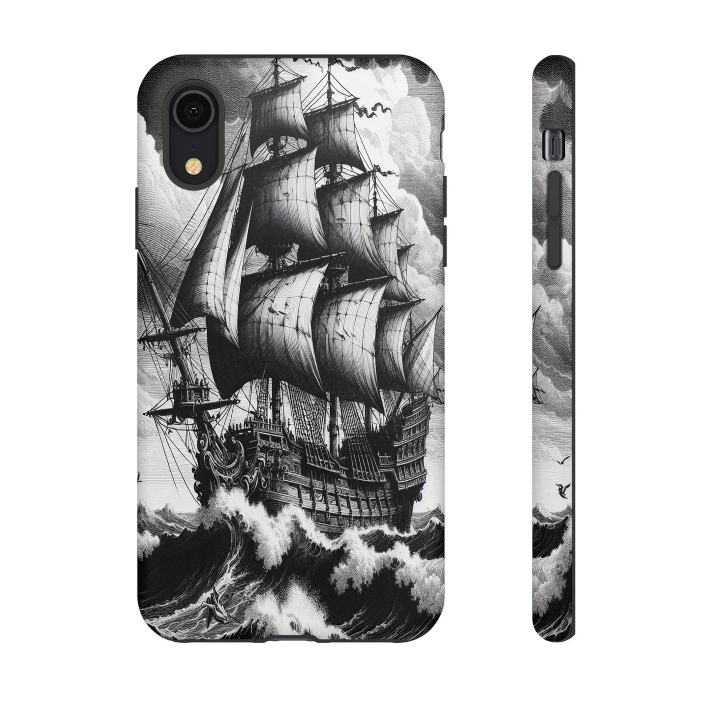 Custom ProtectiveSailing Through the TempestIphone Case Compatible With Iphone 16 15 14 - Phone Cover