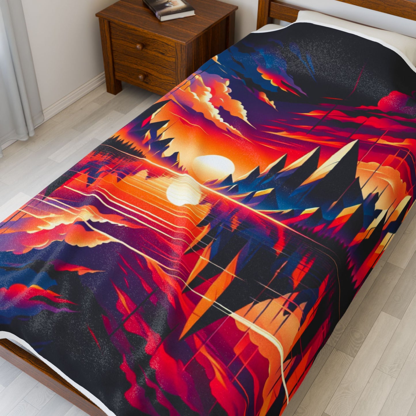 Radiance of the Painted Peaks - Plush Blanket