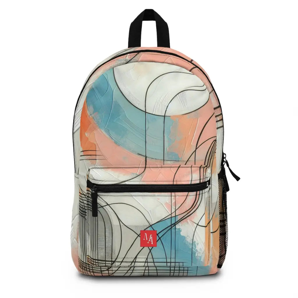 Abstract Curves and Colors Backpack One size Bags