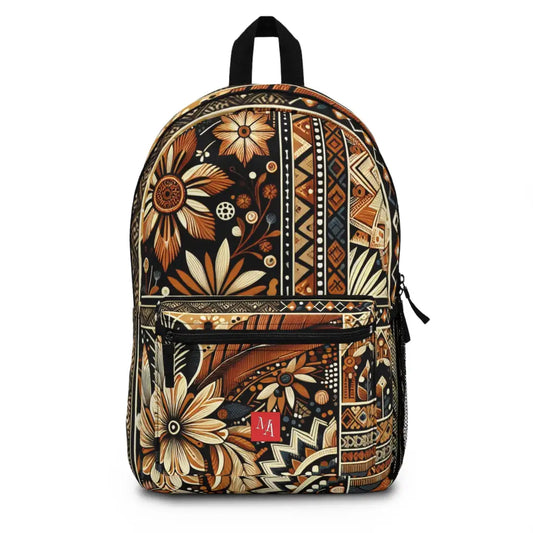 Abstract Geometric Patterns in Earth Tones - Backpack