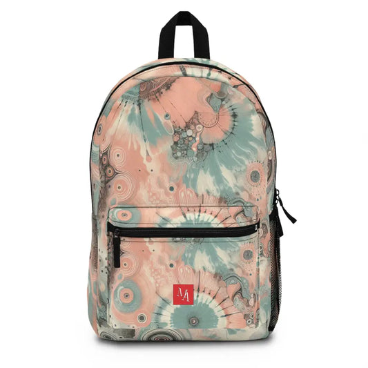 Abstract Whirls and Pastel Waves - Backpack - One size