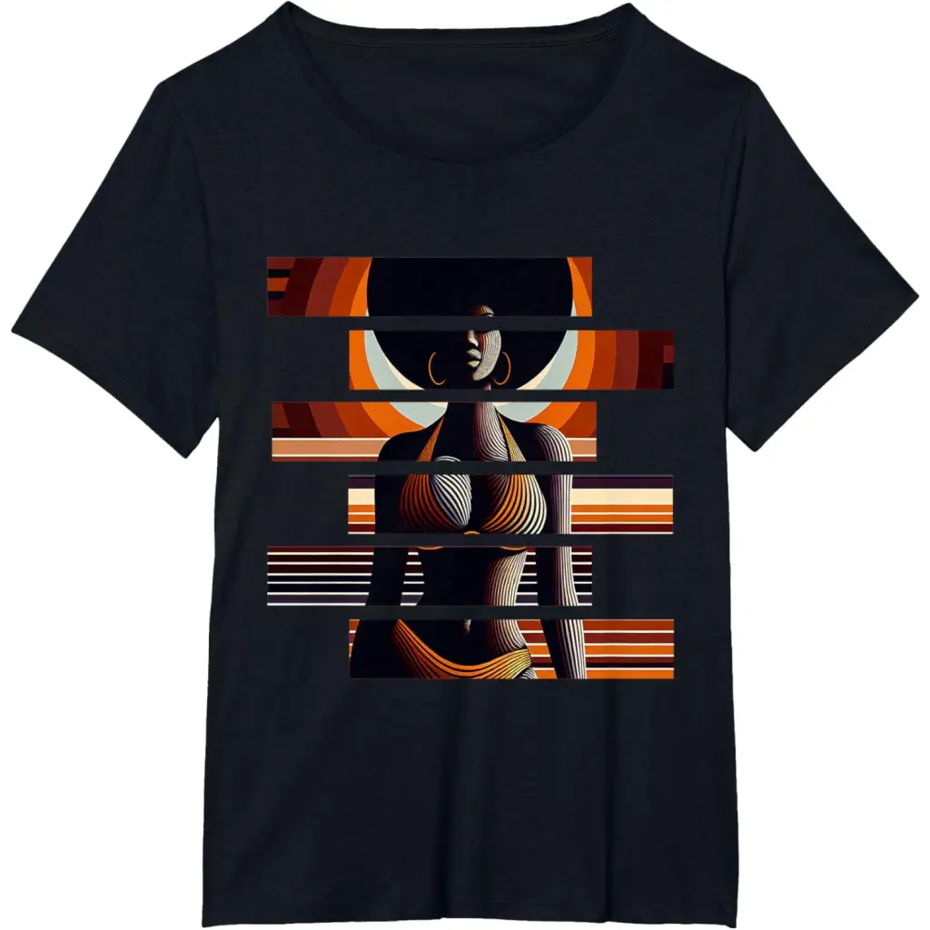 Afro Radiance: Vibrant Melanin Retro Vibes T-Shirt - Black