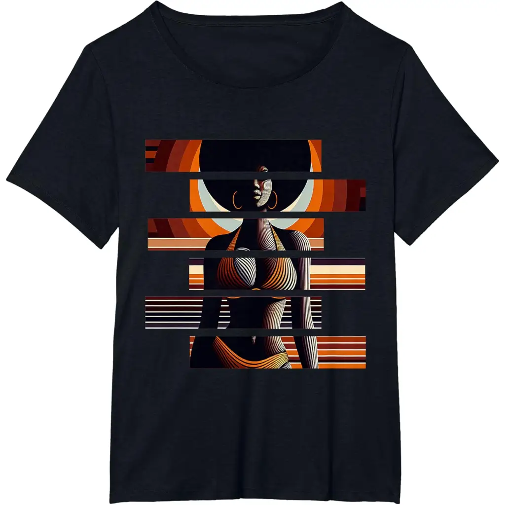 Afro Radiance: Vibrant Melanin Retro Vibes T-Shirt - Black