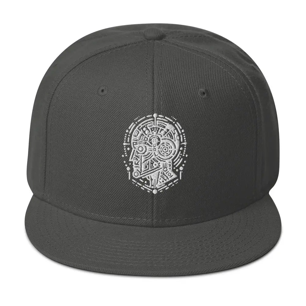 AI Fusion: Futuristic Snapback Hat - Charcoal gray