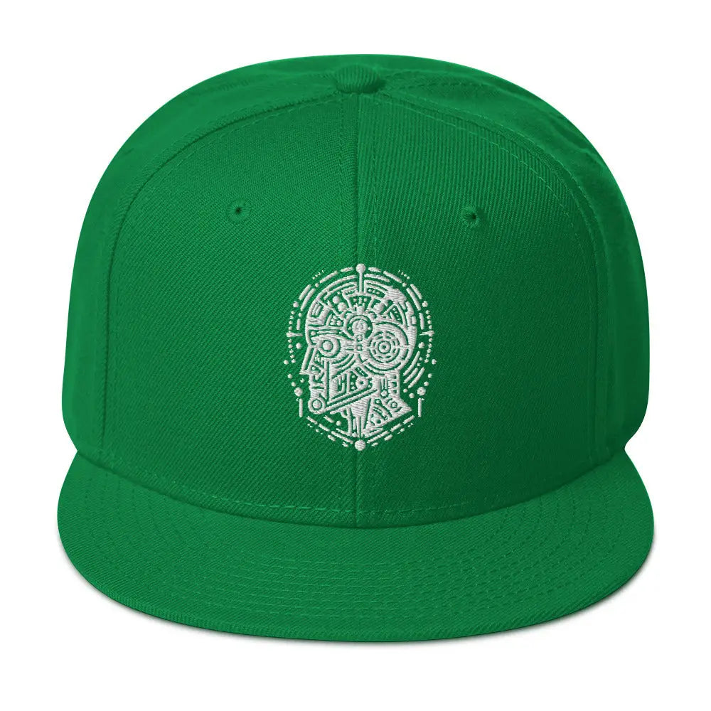 AI Fusion: Futuristic Snapback Hat - Kelly Green