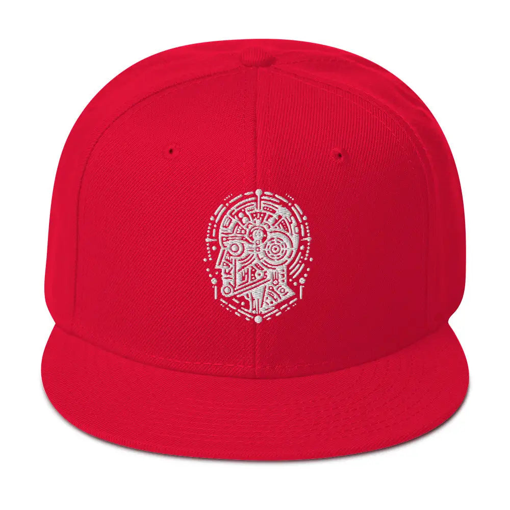 AI Fusion: Futuristic Snapback Hat - Red