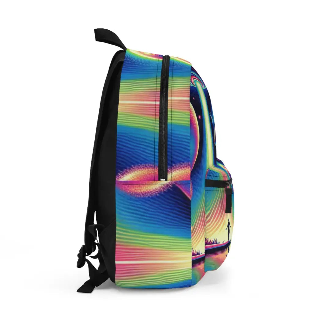 Alien Encounter in a Neon Forest Backpack One size Bags