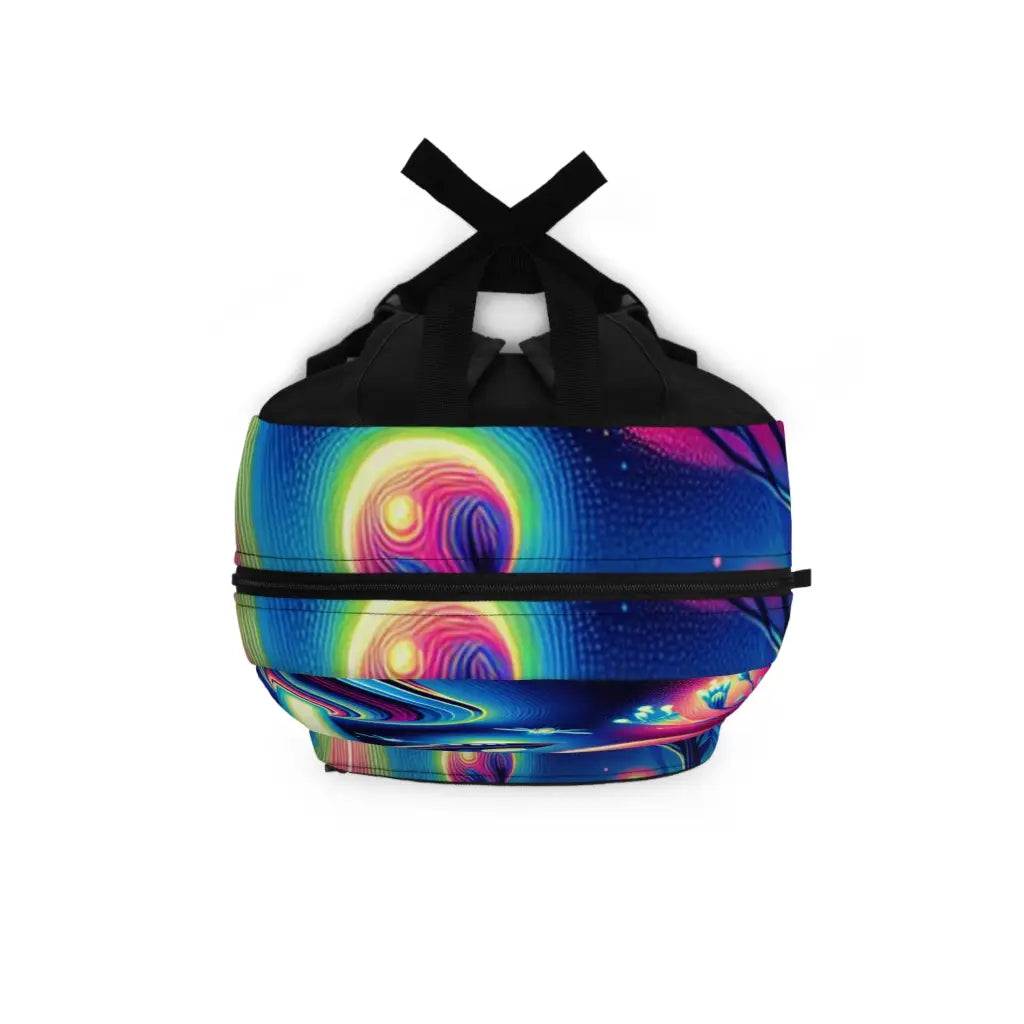 Alien Encounter in a Neon Forest Backpack One size Bags
