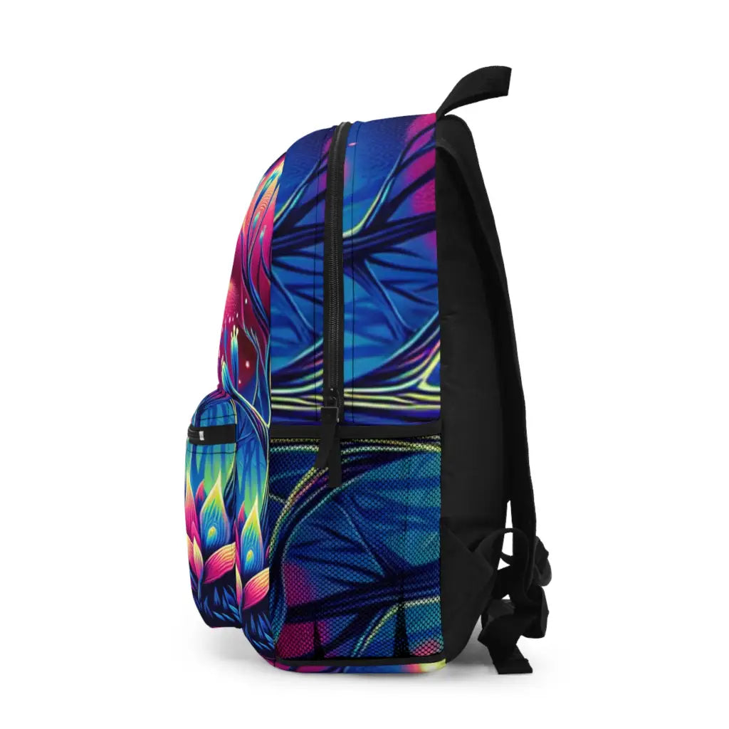Alien Encounter in a Neon Forest Backpack One size Bags